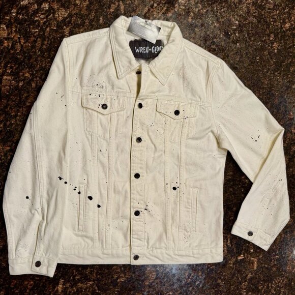 Wren + Glory - Rare White Denim - “It’ll Be All Right” - hand painted with - Picture 9 of 9